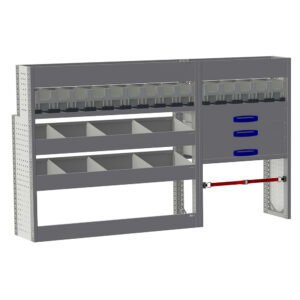 Equipement de base "04" côté gauche tbv Vito L2H1 couleur gris/bleu
