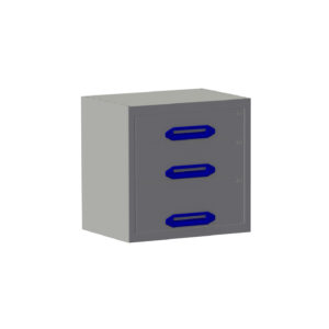 Bloc-tiroirs B0507xD360xH490 mm avec 3 tiroirs (H 1x105 ; 1x140 ; 1x175)