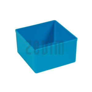 Plateau en plastique bleu 108x108x63 mm