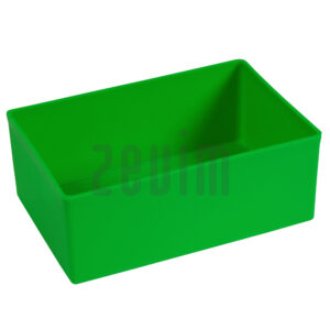 Plateau en plastique vert 108x162x63 mm