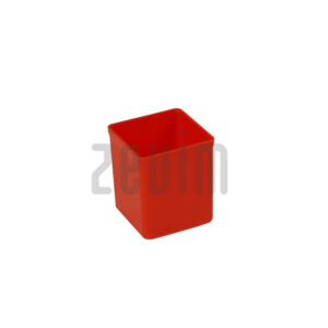 Plateau en plastique rouge 54x54x63 mm