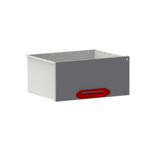 Tiroir HD B0447xD360xH210 mm gris/rouge