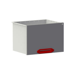 Tiroir HD B0447xD360xH315 mm gris/rouge